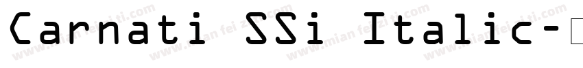 Carnati SSi Italic字体转换